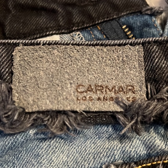 CARMAR denim fringe skirt size 25 - Picture 7 of 9